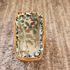 Longaberger Festive Basket with Holly Liner